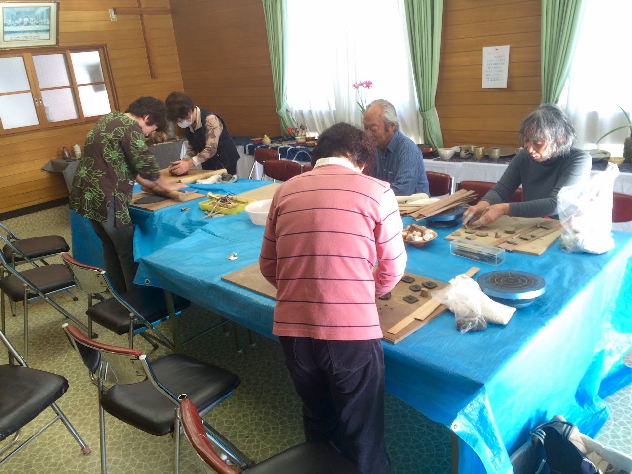 陶芸教室のようす②